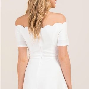 Francesca’s White Flirty Off Shoulder Dress 👗 L
